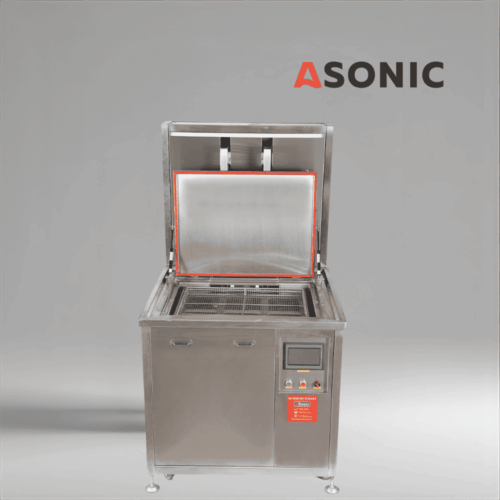 AONIC-IND-2000Pneumatic-1 ASONIC IND-2000 Pneumatic, heavy-duty ultrasonic cleaner with automatic pneumatic lift for large tools and machinery.