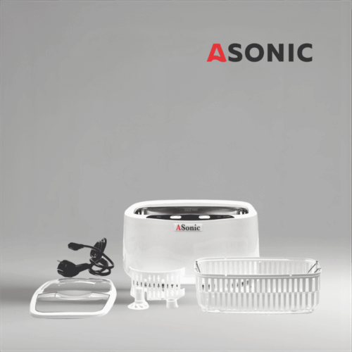 ASONIC HOME-2500 ultrasonic cleaning machine, versatile unit for glasses, jewelry and household instruments.