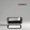 ASONIC HOME-450black ultrasonic cleaner, modern black design for precise home cleaning of small valuables.