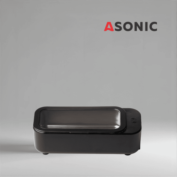 ASONIC HOME-450black ultrasonic cleaning machine, stylish unit for everyday household accessories.