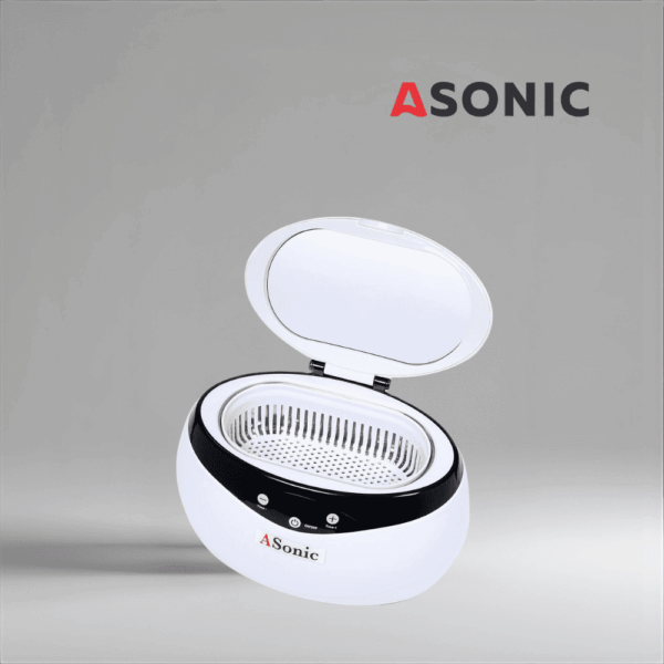 ASONIC-HOME-650-4 ASONIC HOME-650 ultrasonic cleaner designed for daily home use, compact solution for small accessories.