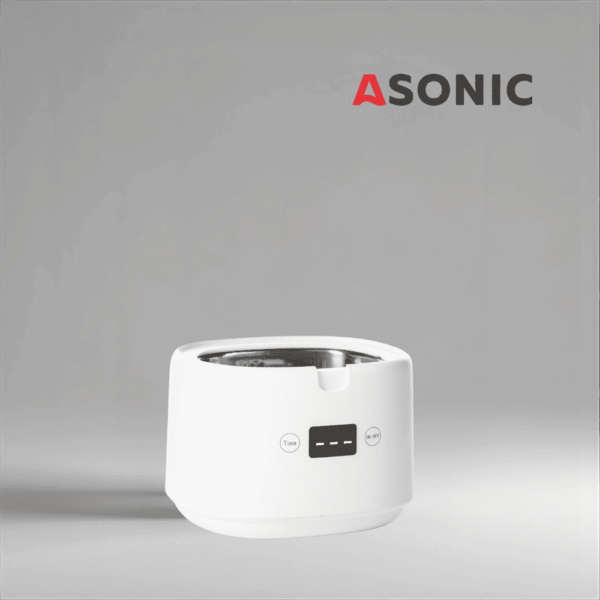 ASONIC HOME-dent stainless steel ultrasonic bath, compact and practical for dental and household use.