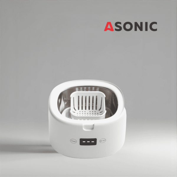 ASONIC HOME-dent ultrasonic cleaner, portable home solution for dentures, retainers and jewelry.