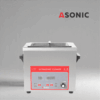ASONIC-IND-40-40kHz-1 ASONIC 4L ultrasonic cleaner with stainless-steel lid designed for professional industrial use.