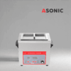 ASONIC-IND-40-40kHz-2 ASONIC IND-40 professional ultrasonic tank, portable and reliable for daily precision cleaning tasks.