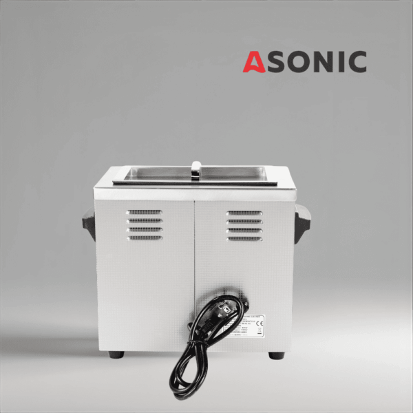 ASONIC-IND-40-40kHz-7 ASONIC IND-40 ultrasonic cleaner, compact professional unit for precise cleaning of tools, instruments and small parts.
