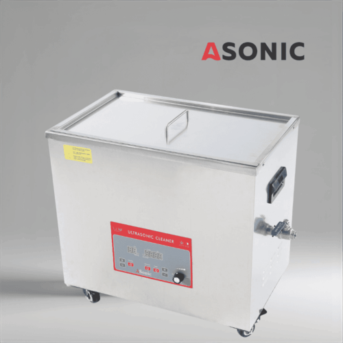 ASONIC IND-400 durable ultrasonic bath, perfect for small to medium workshops and precision cleaning.