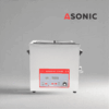 ASONIC 8L industrial ultrasonic cleaner with closed stainless lid for medium-sized parts cleaning.