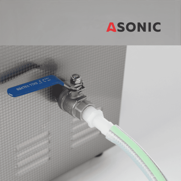 ASONIC IND-80 ultrasonic cleaner, compact unit designed for small parts, laboratory instruments and jewelry.