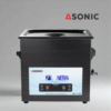 ASONIC MED 10L black ultrasonic cleaner with closed lid for cleaning large medical instruments.