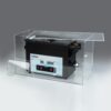 Open silent box displaying a 3L ASONIC ultrasonic cleaner, illustrating noise reduction design.