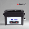 ASONIC MED 5L ultrasonic cleaner in black with closed lid for professional medical use.