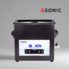 ASONIC-MED-70-2 ASONIC MED 7L black ultrasonic cleaner with closed lid designed for dental and medical applications.