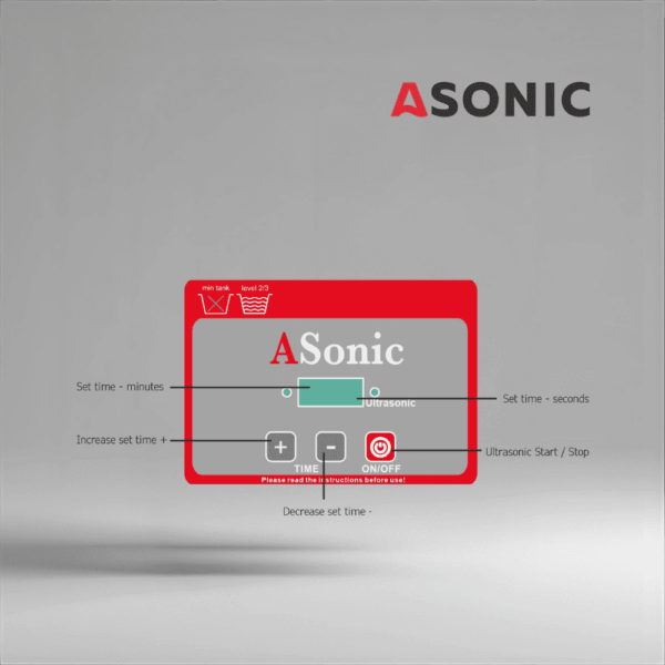 ASONIC PRO-08 ultrasonic cleaner, small 40kHz unit for jewelry, coins and household accessories.