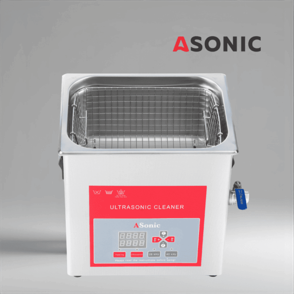 ASONIC PRO-100df ultrasonic cleaner with digital controls and stainless steel tank