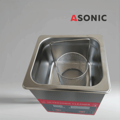 ASONIC-ROUND-BASKET-HANDLE-1 ASONIC stainless steel round basket with handle for ultrasonic cleaning