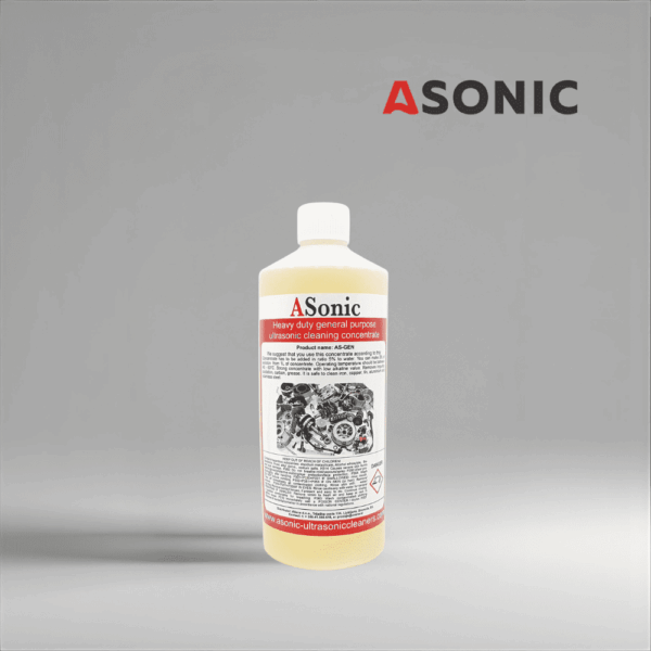 ASONIC AS-GEN-1 ultrasonic general cleaner, 1L universal detergent for laboratories, workshops and everyday use.