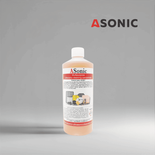 ASONIC AS-MLP-1 ultrasonic multipurpose cleaner, 1L concentrate for safe and effective everyday cleaning applications