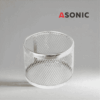 PROMED-small-basket-fi75mm ASONIC stainless steel round basket Ø75mm for ultrasonic baths, compact accessory for precision cleaning.