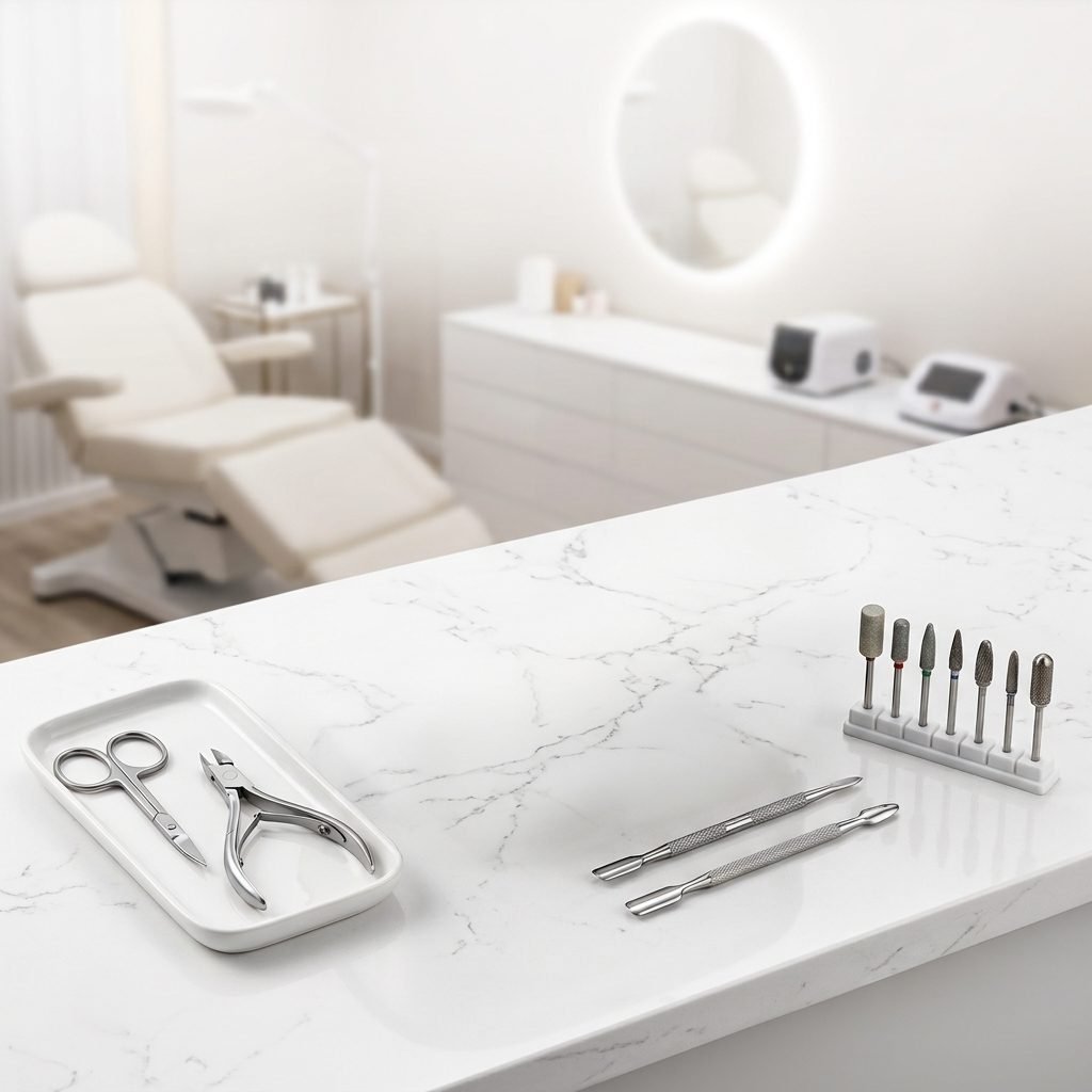Instrumentos en un salón de belleza